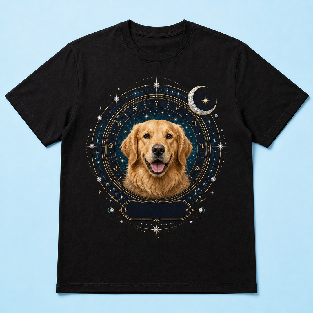 Custom Pet Horoscope Photo Bling Unisex Tee