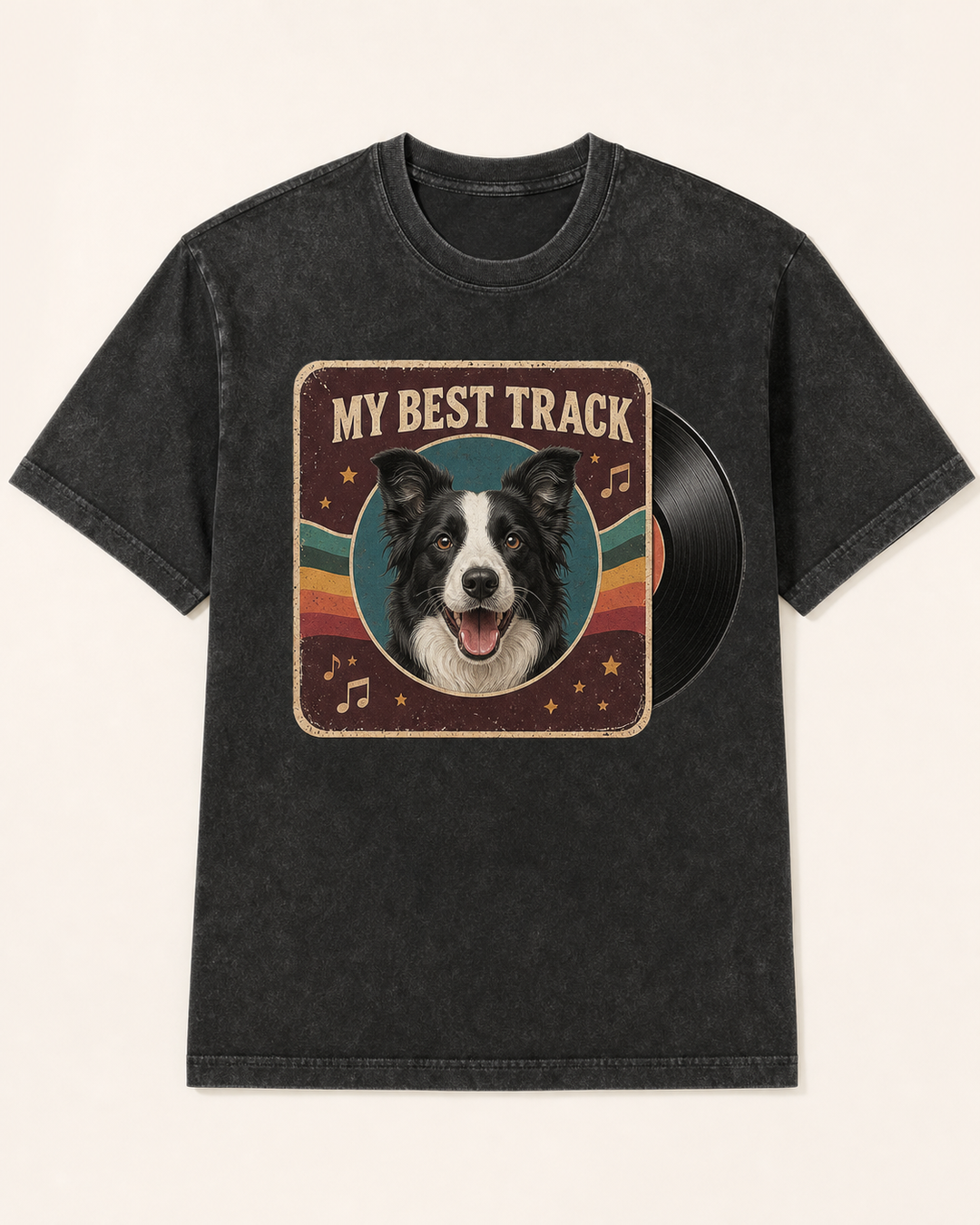 Custom Pet Vinyl Record Photo Unisex Tee