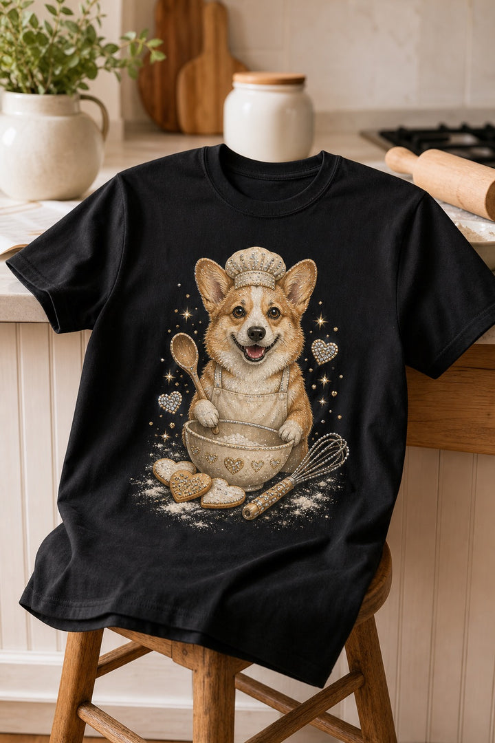 Custom Cookie Baker Pet Portrait Bling Unisex Tee