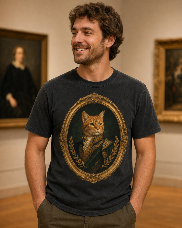 Custom Pet Museum Portrait Photo Unisex Tee
