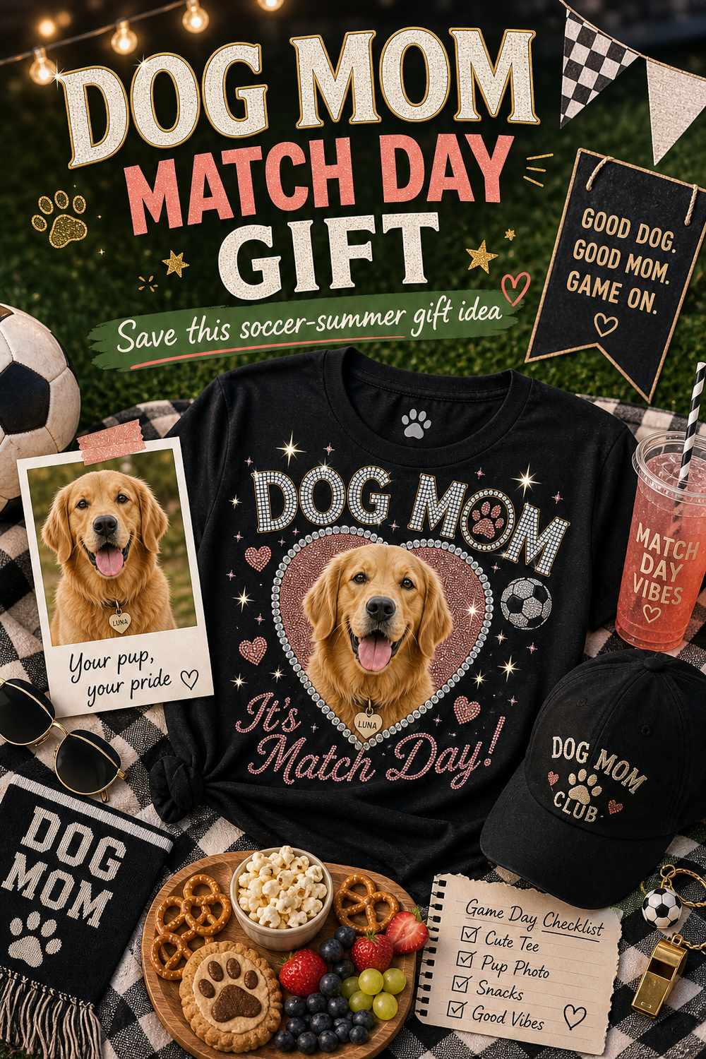Match day pet fan gift shirt scene with custom photo styling