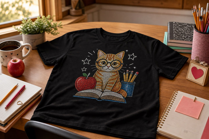 Custom Teacher's Pet Classroom Portrait Bling Unisex Tee