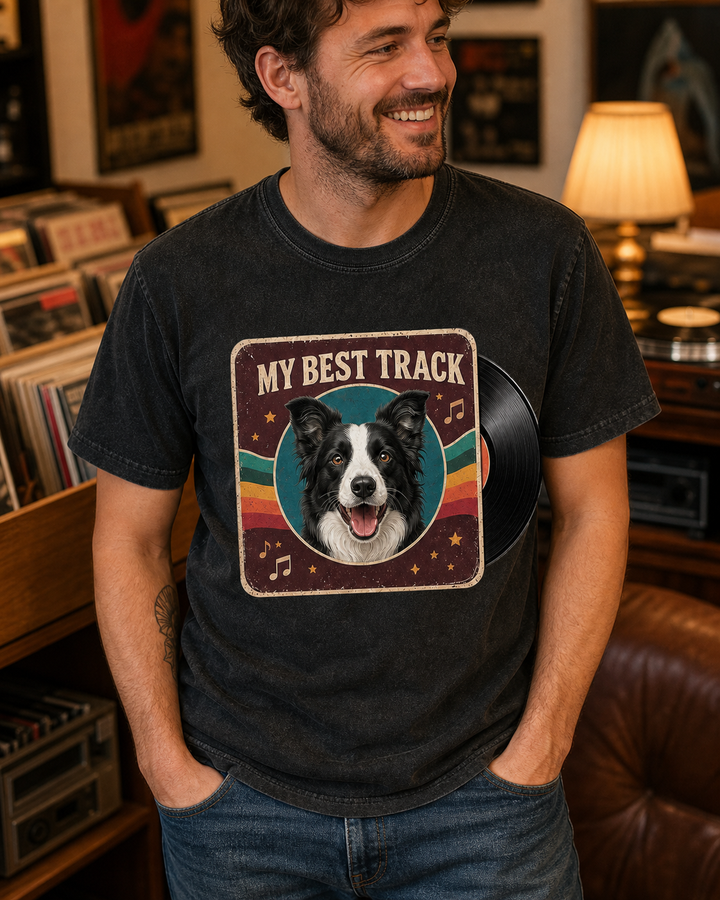 Custom Pet Vinyl Record Photo Unisex Tee