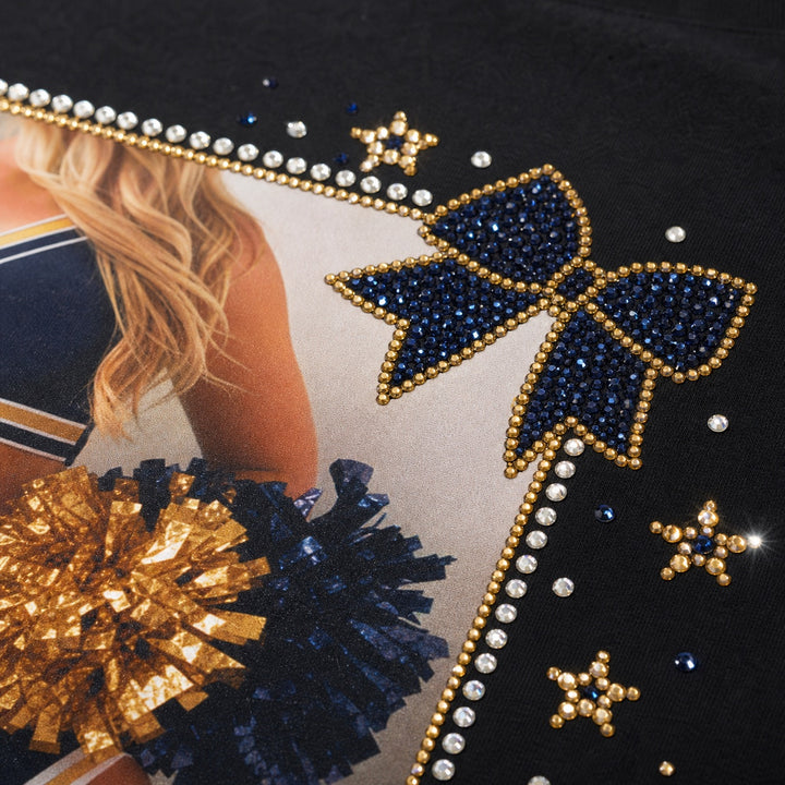 Custom Cheer Senior Night Photo Bling Unisex Tee