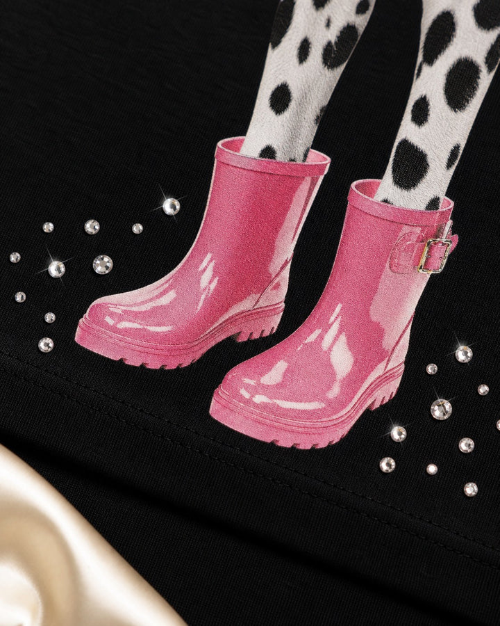 Custom Dalmatian Fashion Sparkle Pet Portrait Unisex Tee
