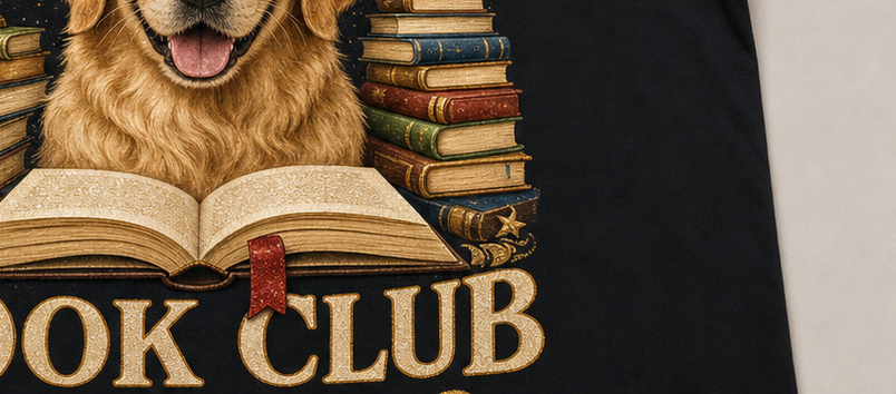 Custom Pet Book Club Photo Bling Unisex Tee