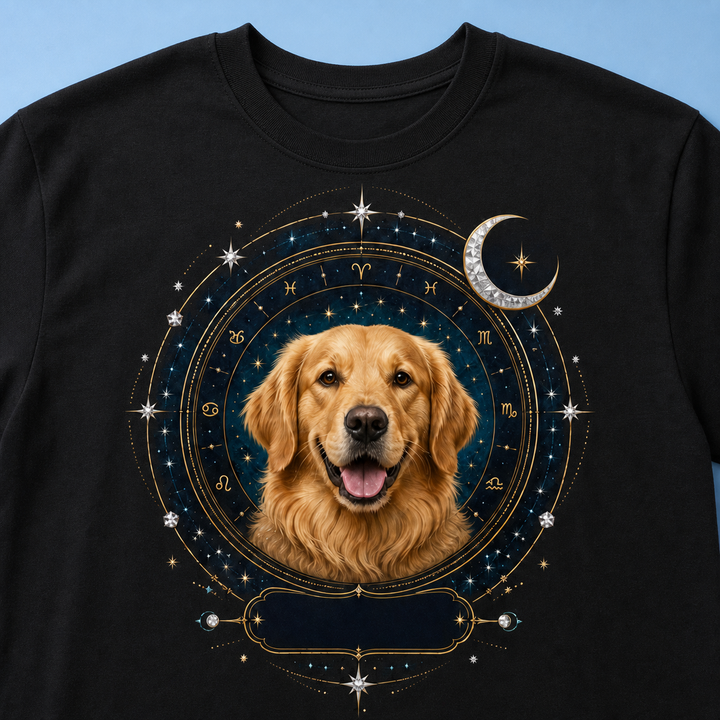 Custom Pet Horoscope Photo Bling Unisex Tee