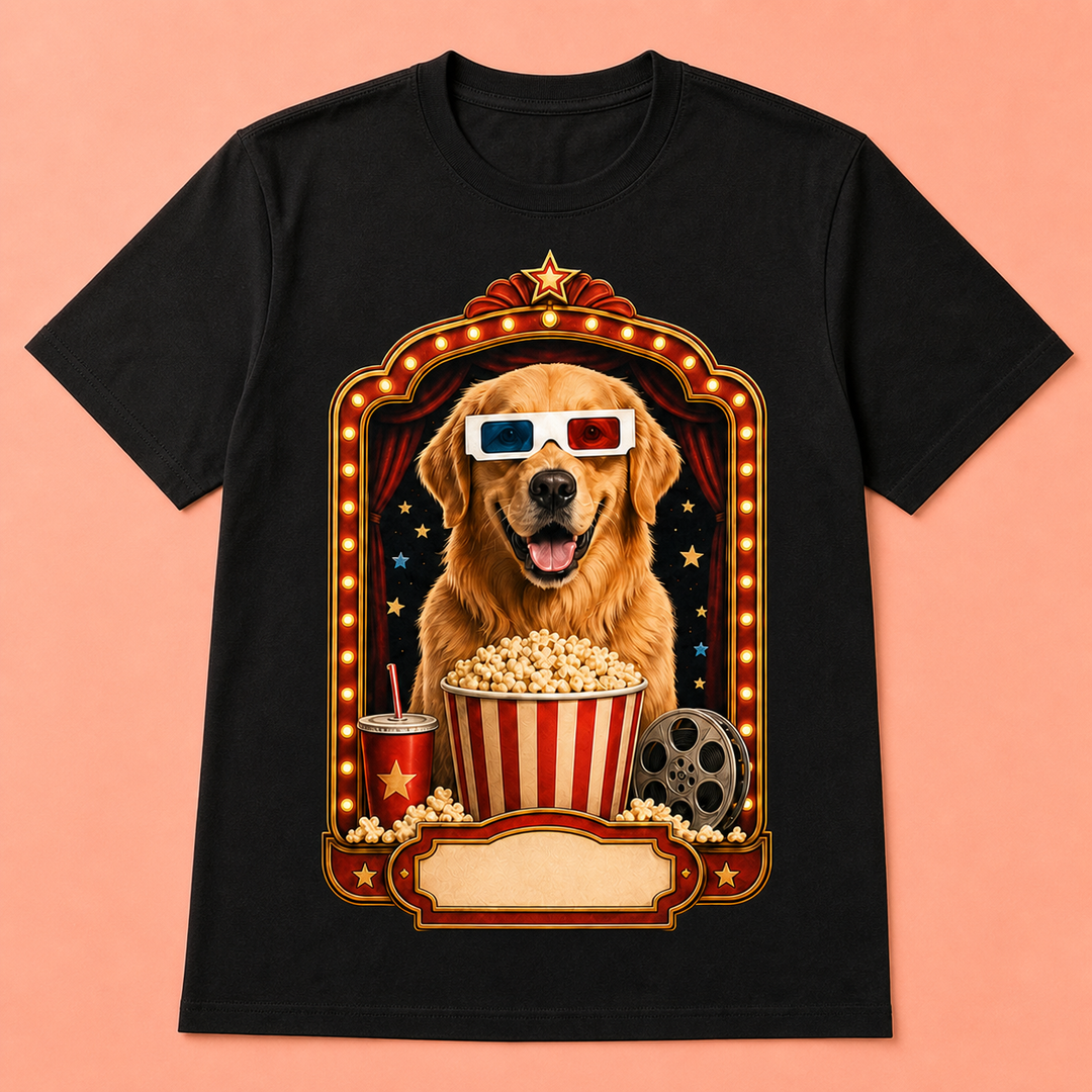 Custom Pet Movie Night Photo Unisex Tee