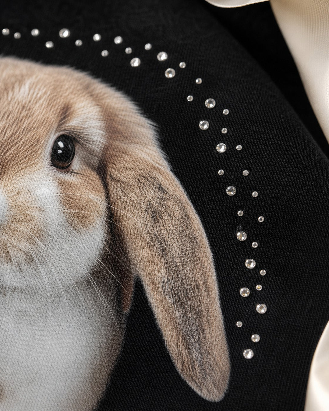 Custom Rabbit Portrait Rhinestone Unisex Tee