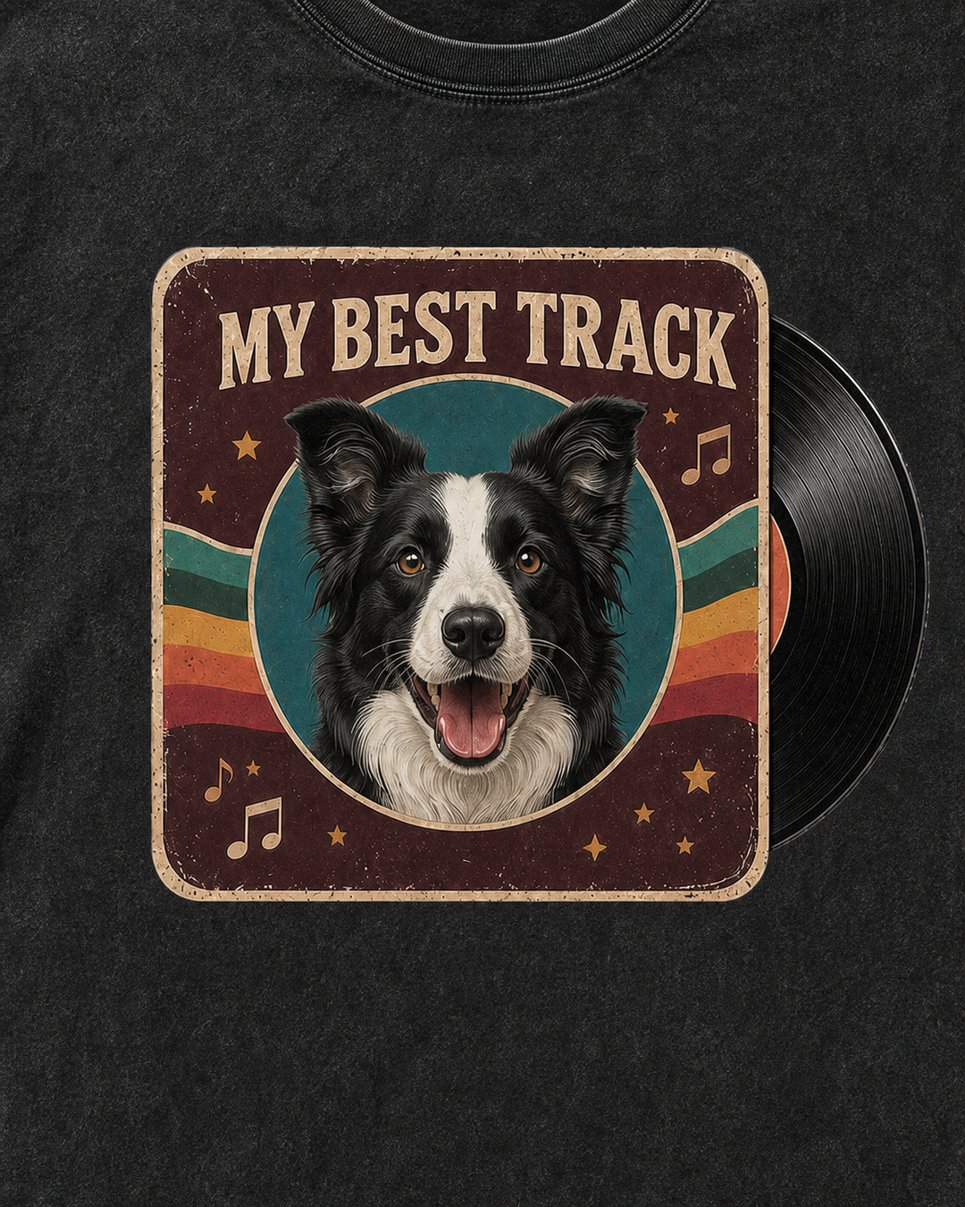 Custom Pet Vinyl Record Photo Unisex Tee