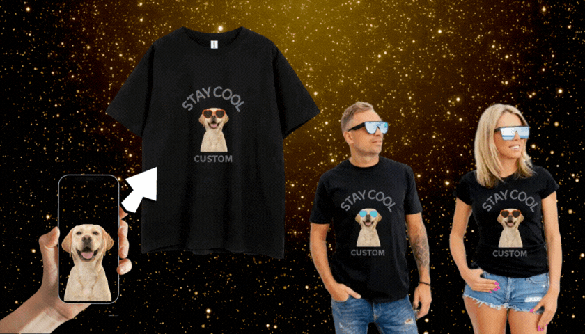 Custom Championship Pet Portrait Bling Unisex Tee