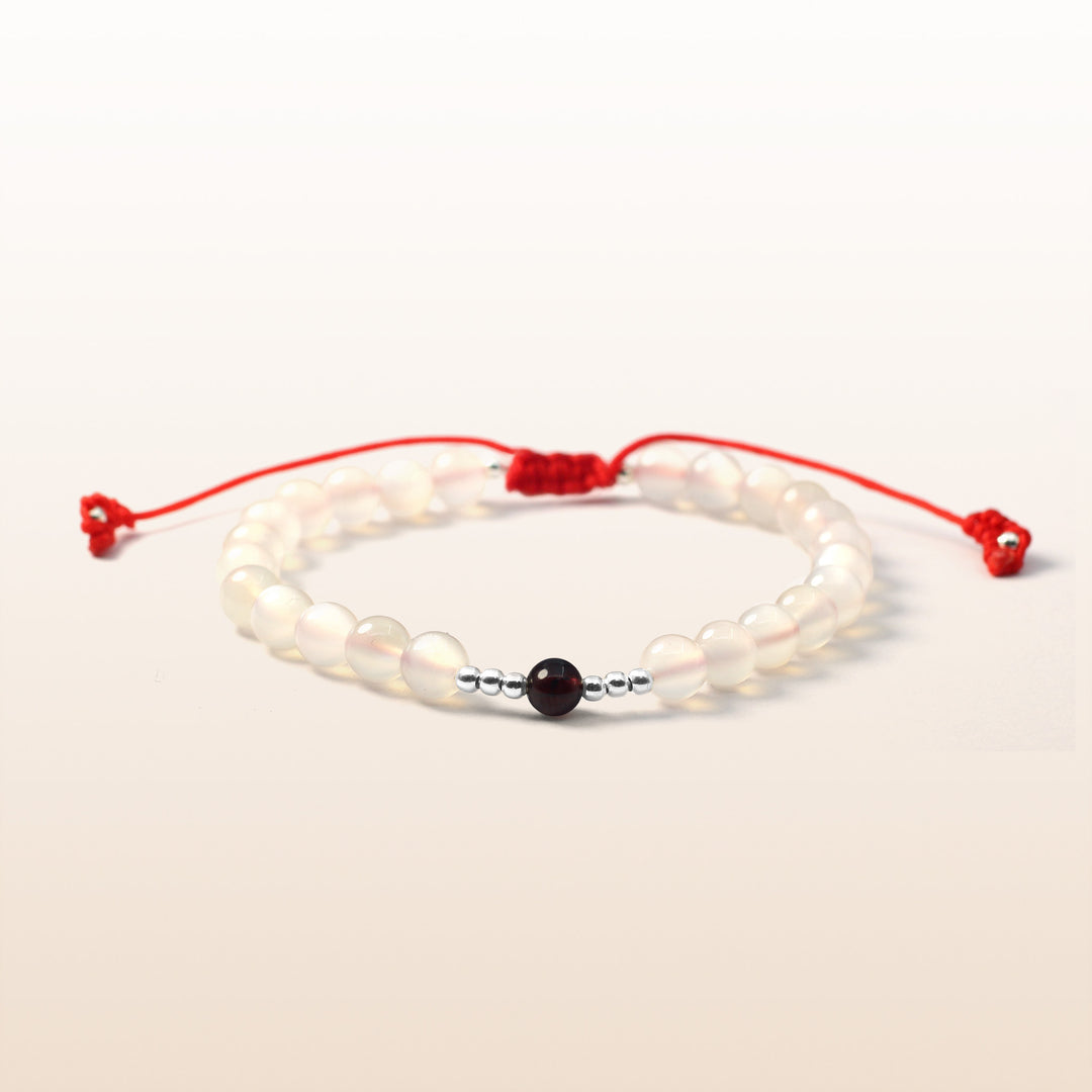 Garnet January Birthstone Red Rope Kid's Bracelet