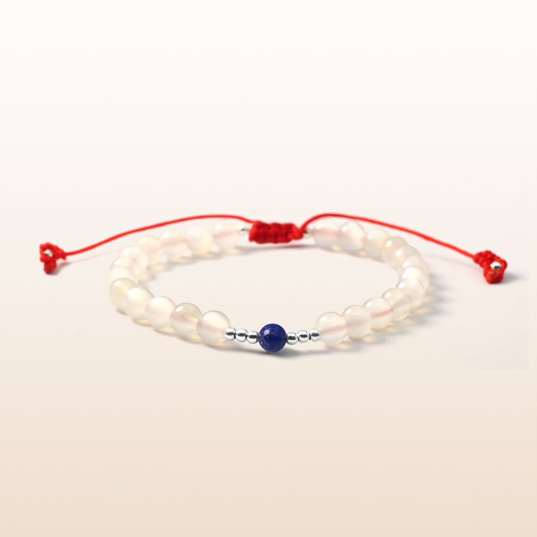 Lapis Lazuli September Birthstone Red Rope Kid's Bracelet