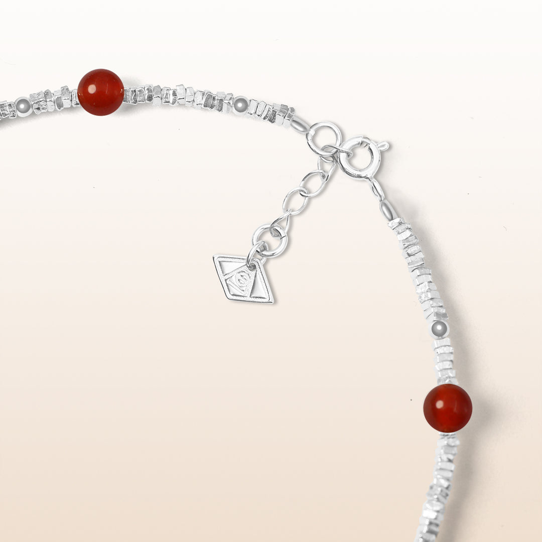 Activate Potential - Red Agate Chakra Silver Bracelet