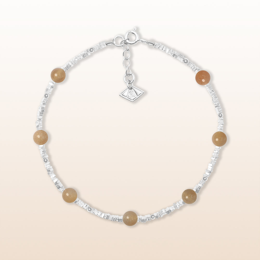 Activate Potential - Sunstone Chakra Silver Bracelet