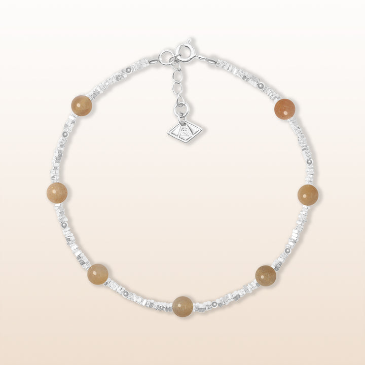 Activate Potential - Sunstone Chakra Silver Bracelet