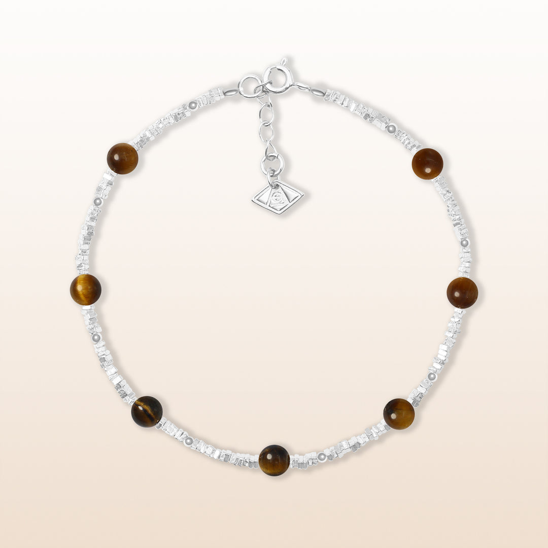 Activate Potential - Tiger Eye Chakra Silver Bracelet