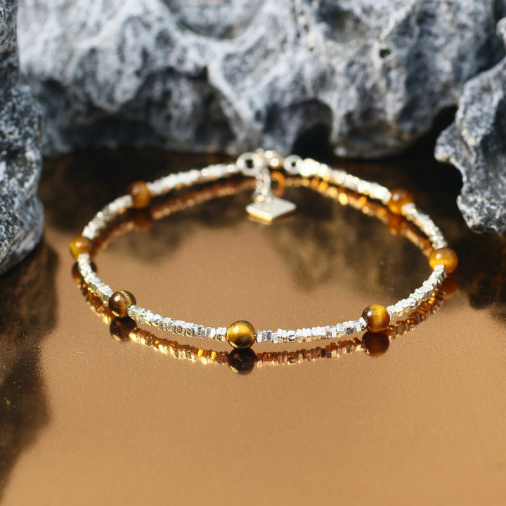 Activate Potential - Tiger Eye Chakra Silver Bracelet