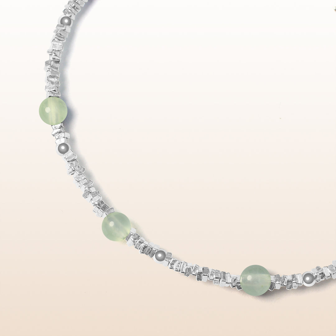 Activate Potential - Prehnite Chakra Silver Bracelet