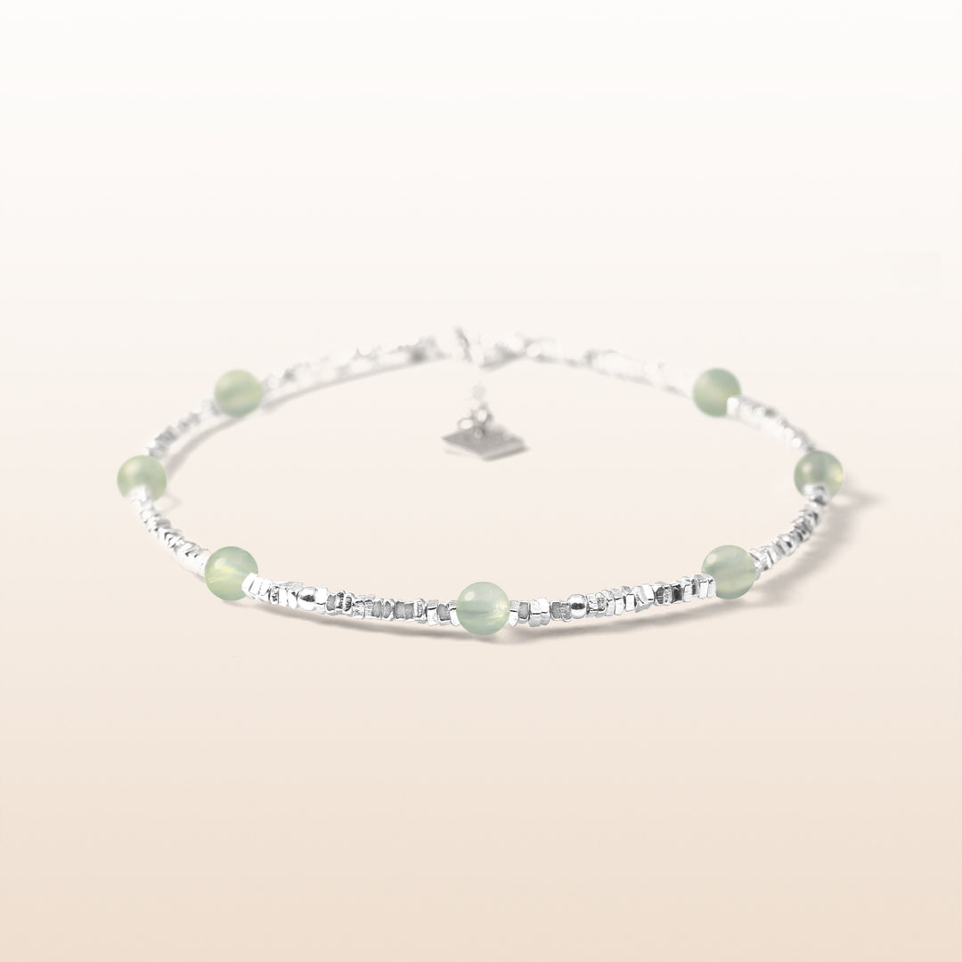 Activate Potential - Prehnite Chakra Silver Bracelet