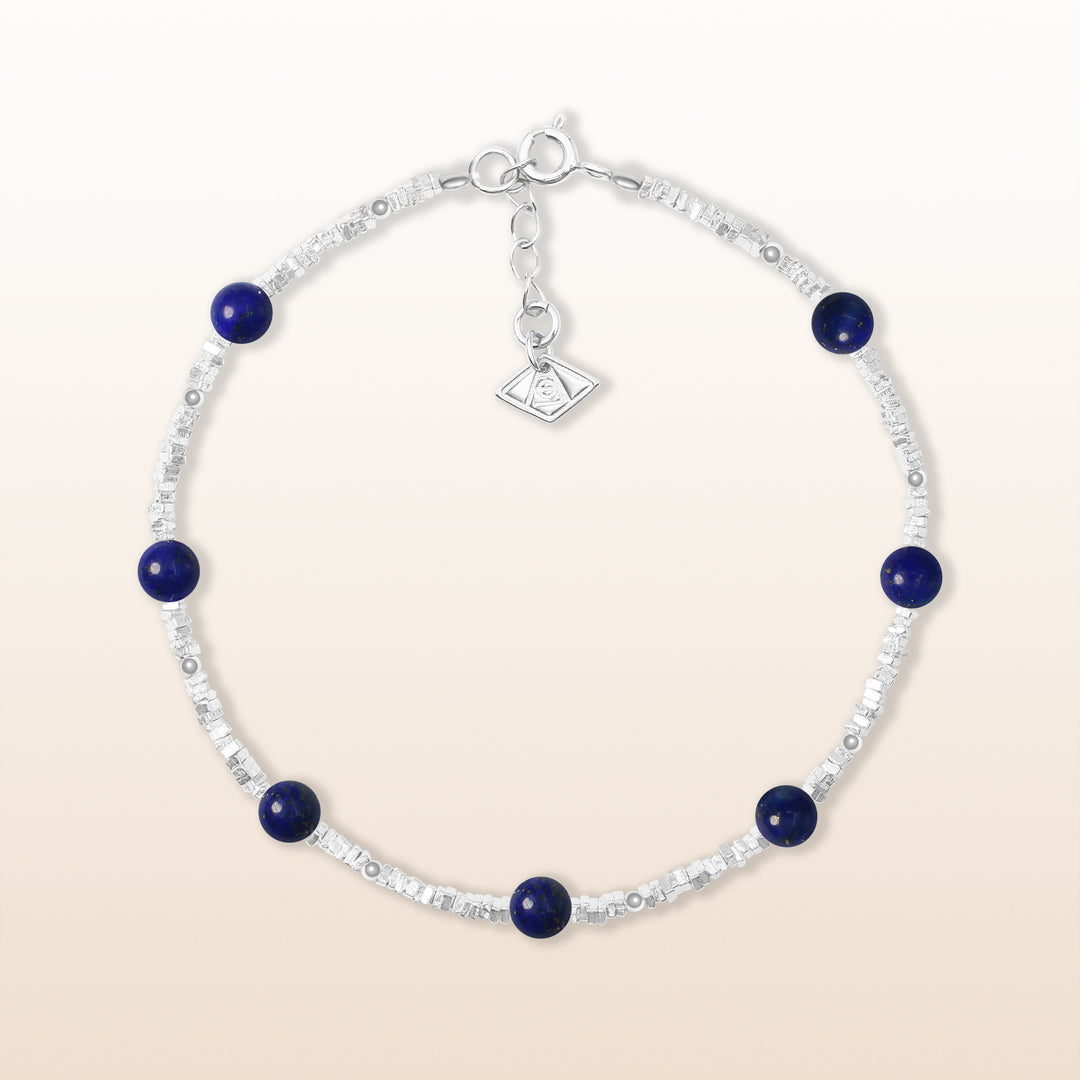 Activate Potential - Lapis Lazuli Chakra Silver Bracelet