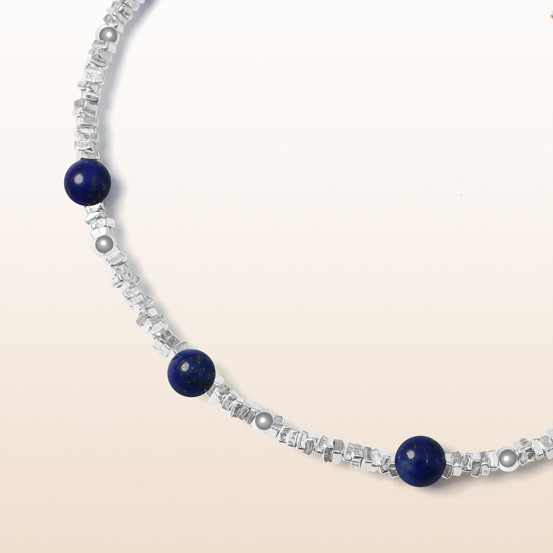 Activate Potential - Lapis Lazuli Chakra Silver Bracelet