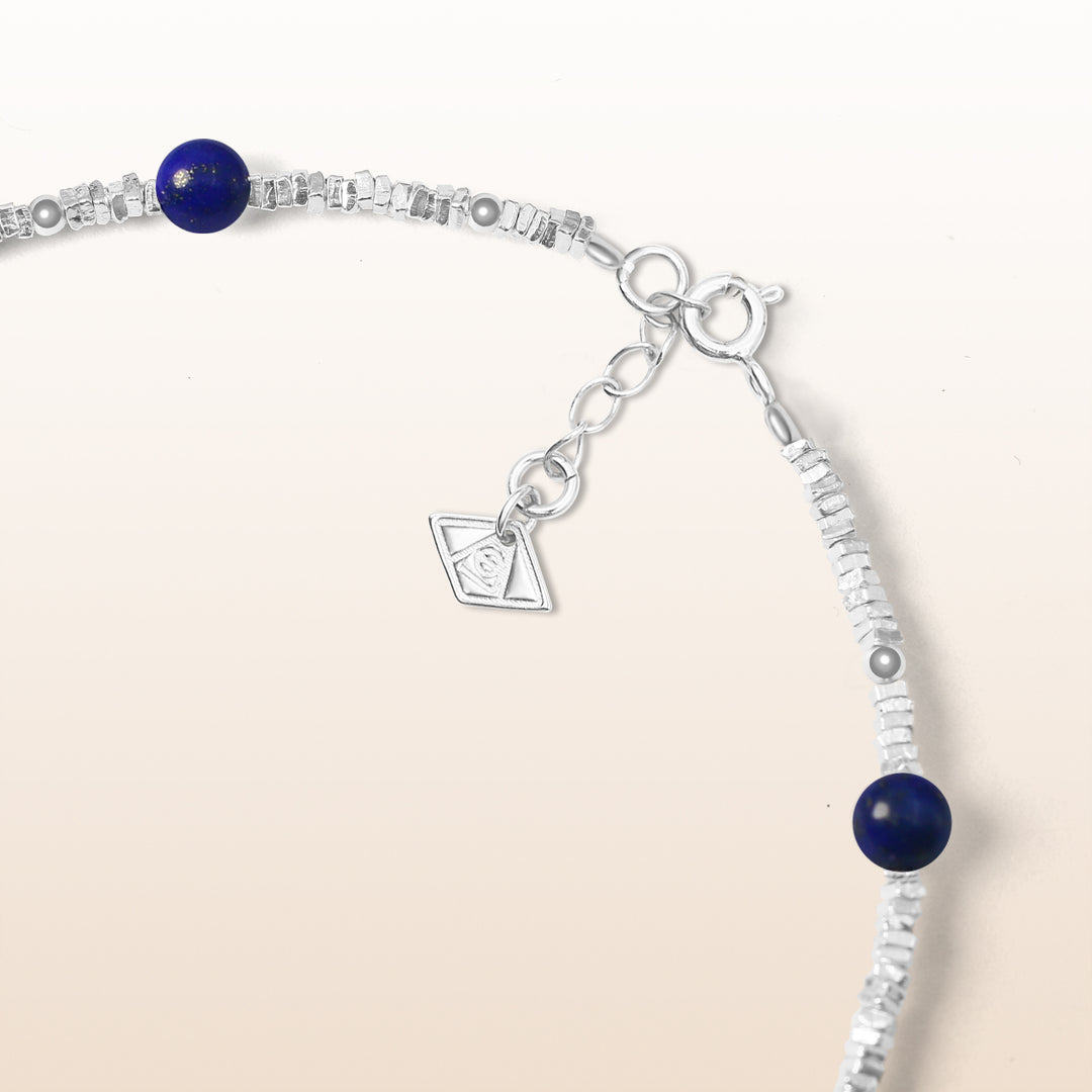 Activate Potential - Lapis Lazuli Chakra Silver Bracelet