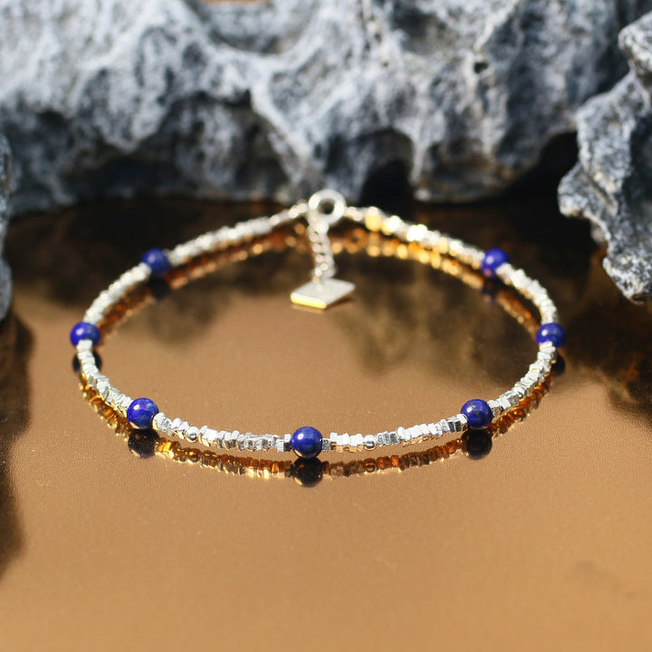 Activate Potential - Lapis Lazuli Chakra Silver Bracelet