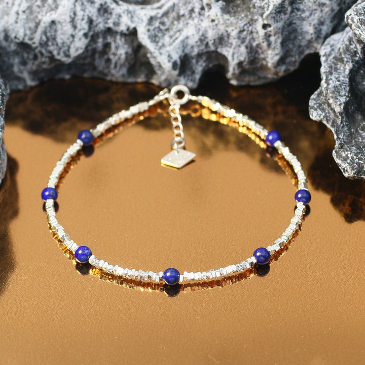 Activate Potential - Lapis Lazuli Chakra Silver Bracelet