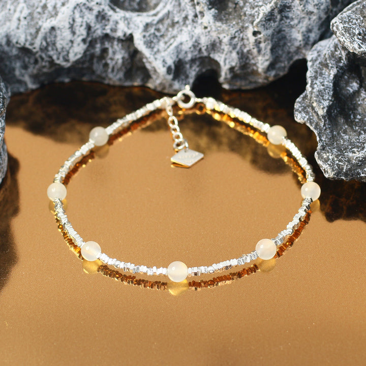 Activate Potential - Moonstone Chakra Silver Bracelet