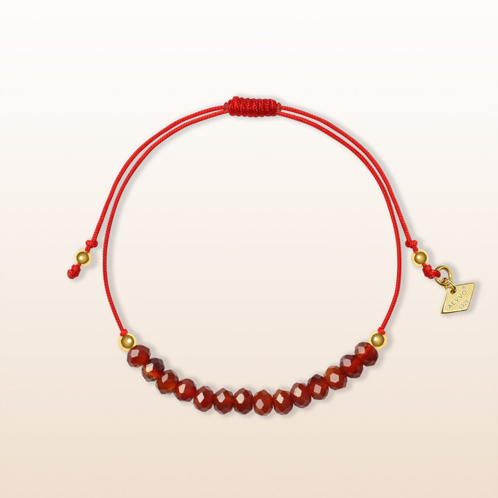 Balanced Journey - Red Agate Chakra Red Rope Bracelet