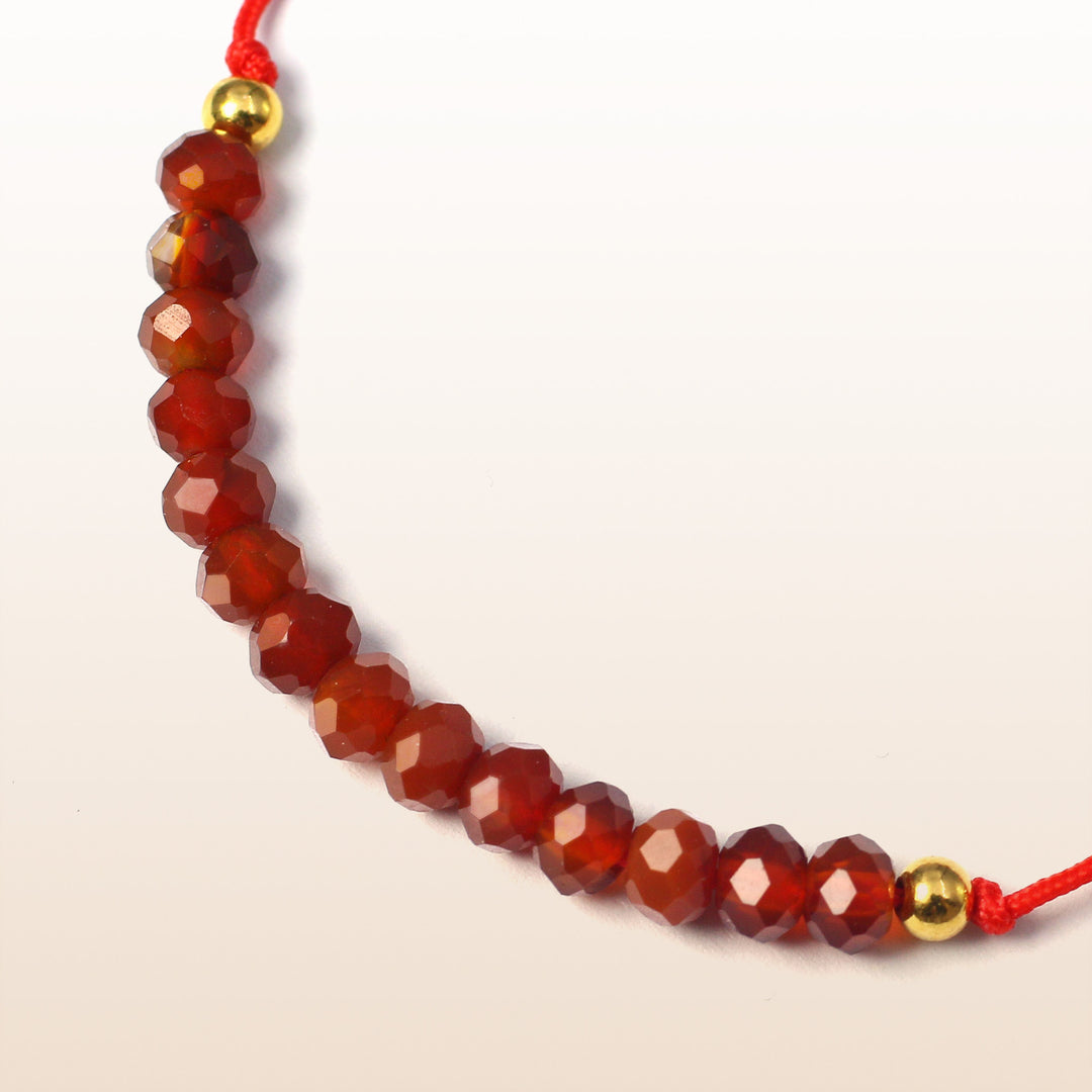 Balanced Journey - Red Agate Chakra Red Rope Bracelet