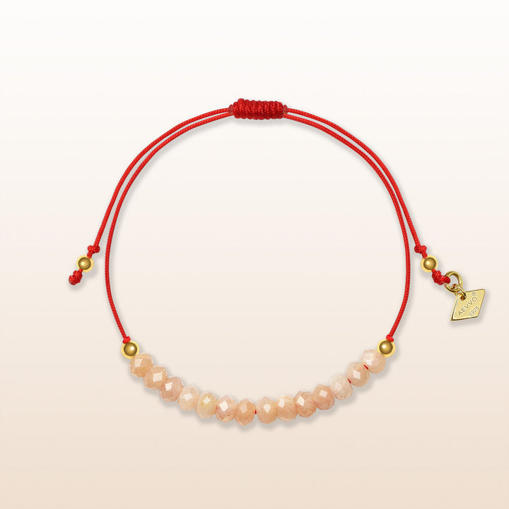 Balanced Journey - Sunstone Chakra Red Rope Bracelet