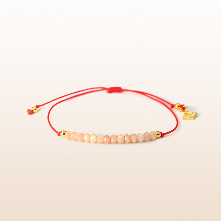 Balanced Journey - Sunstone Chakra Red Rope Bracelet