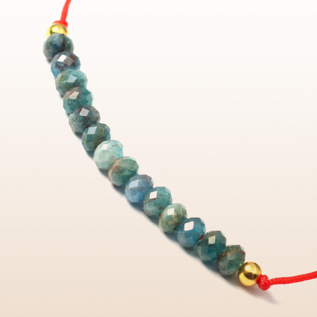 Balanced Journey - Apatite Chakra Red Rope Bracelet