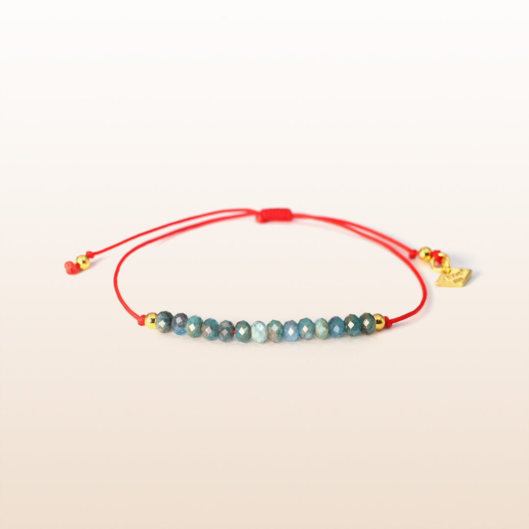 Balanced Journey - Apatite Chakra Red Rope Bracelet