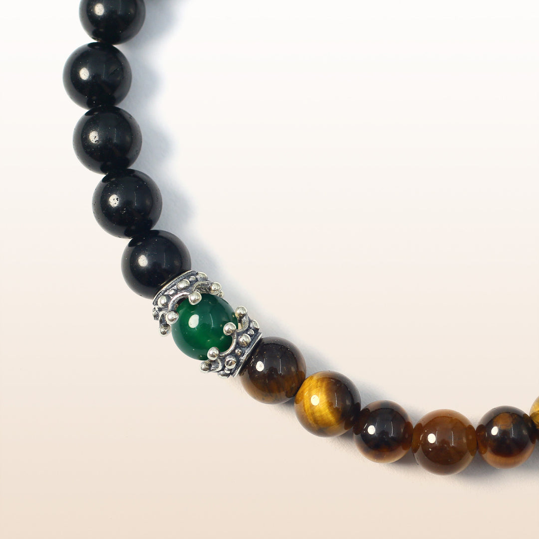 Interesting Soul Emerald Agate Gemini Lucky Stone Bracelet