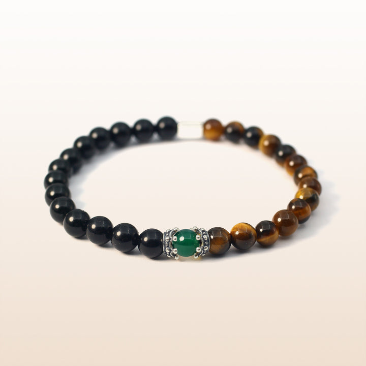 Interesting Soul Emerald Agate Gemini Lucky Stone Bracelet