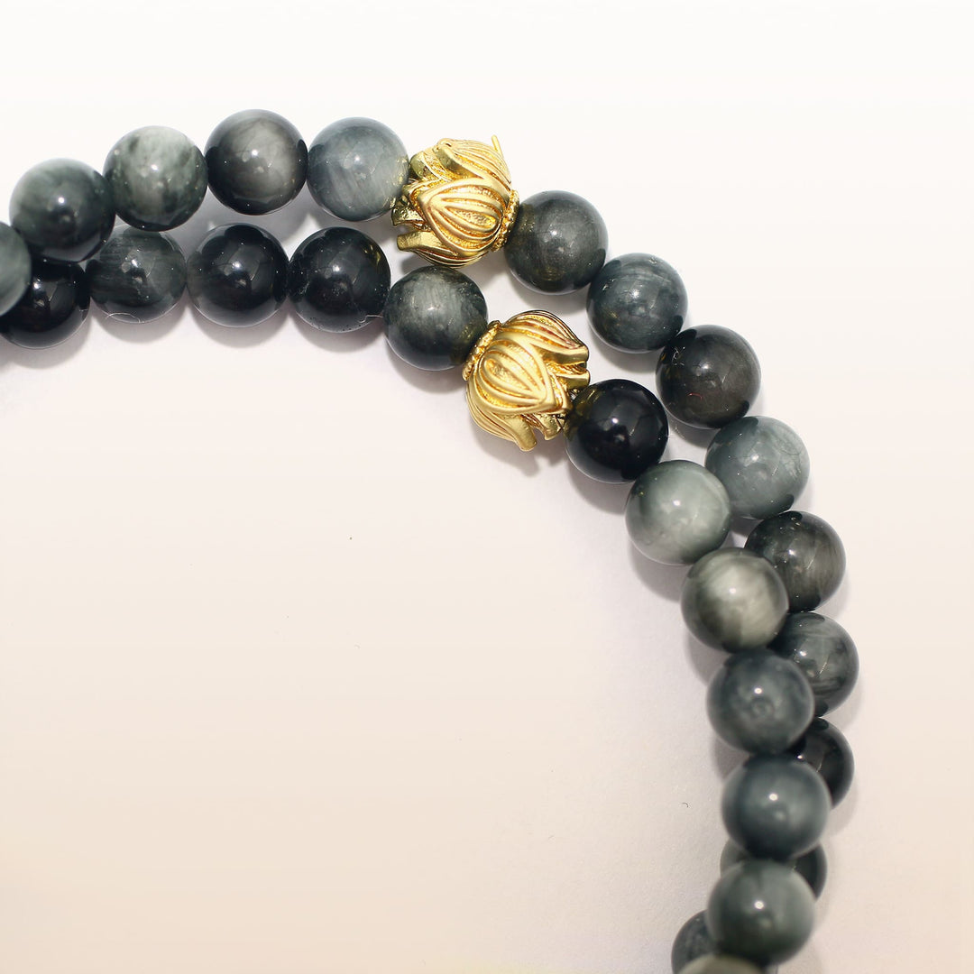 Awakening in Tranquility-Yellow Tiger Eye Solar Plexus Chakra Double Wrap Bracelet