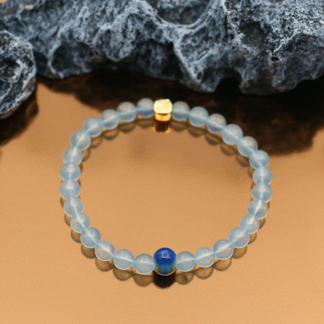 Birthstone evil eye bracelet