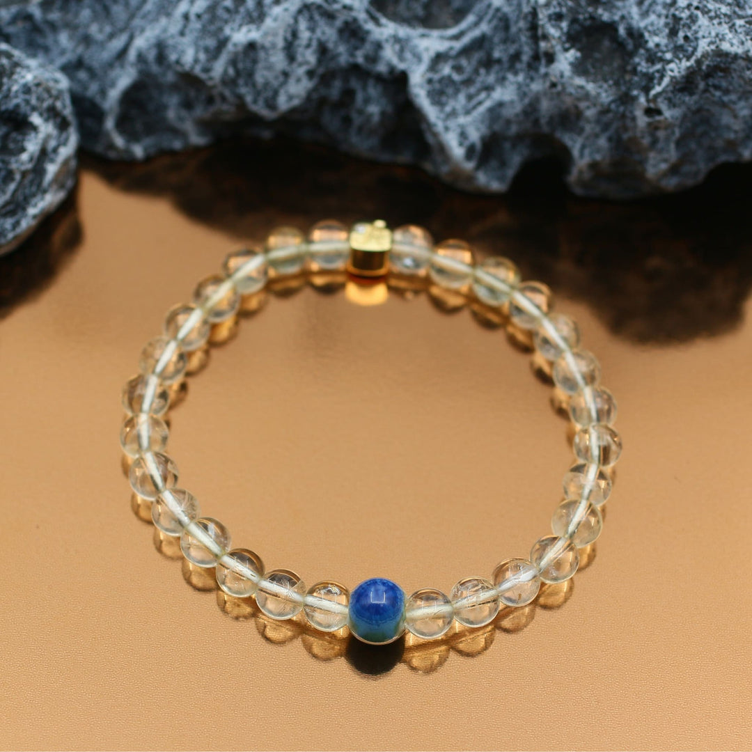 Birthstone evil eye bracelet