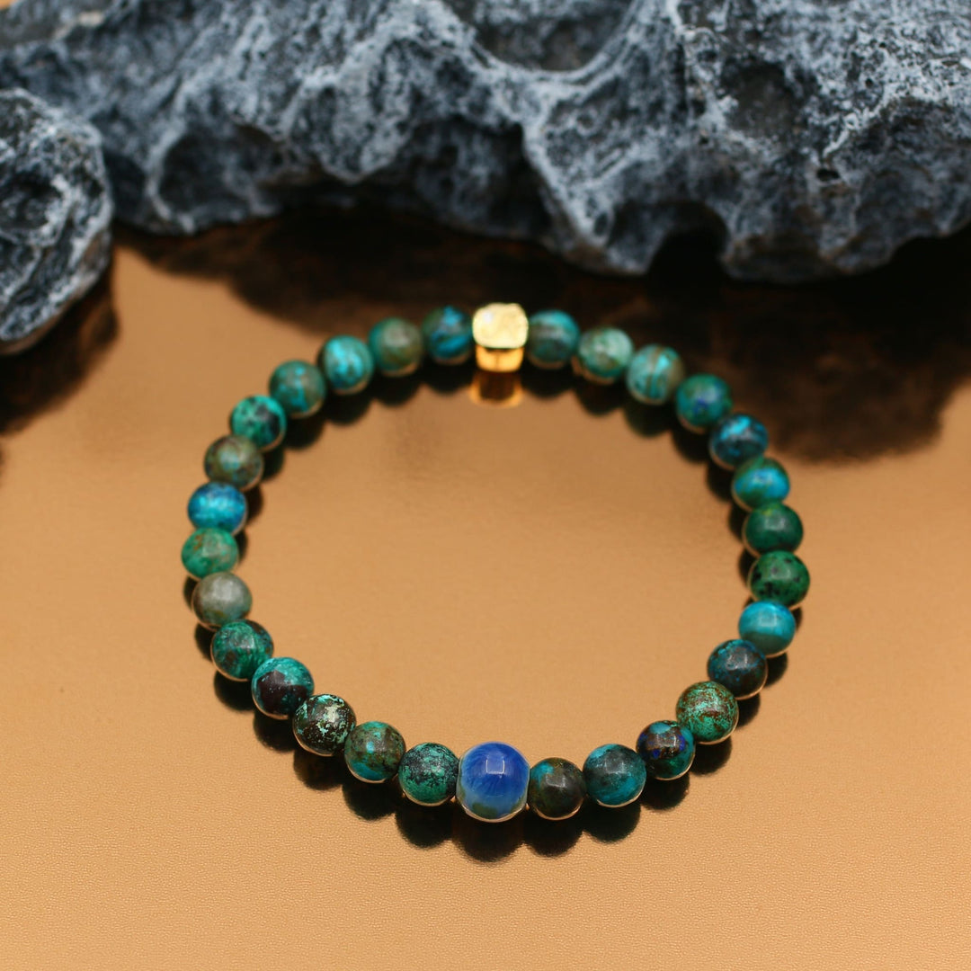 Birthstone evil eye bracelet