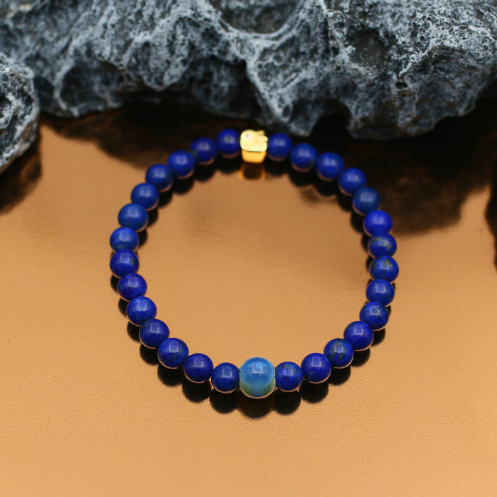 Birthstone evil eye bracelet