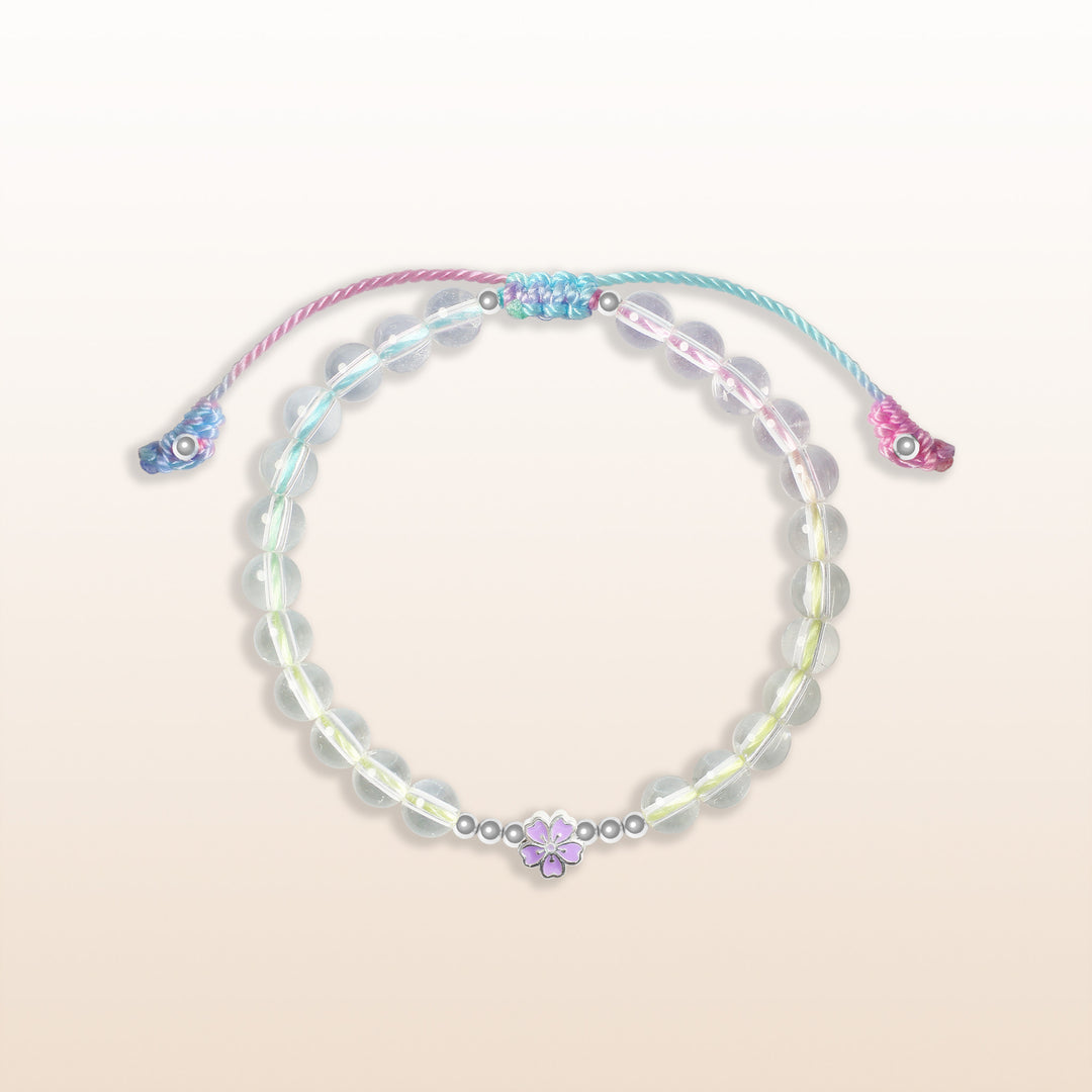 Blooming Moment - Flower Colorful Rope Quartz Kid's Bracelet