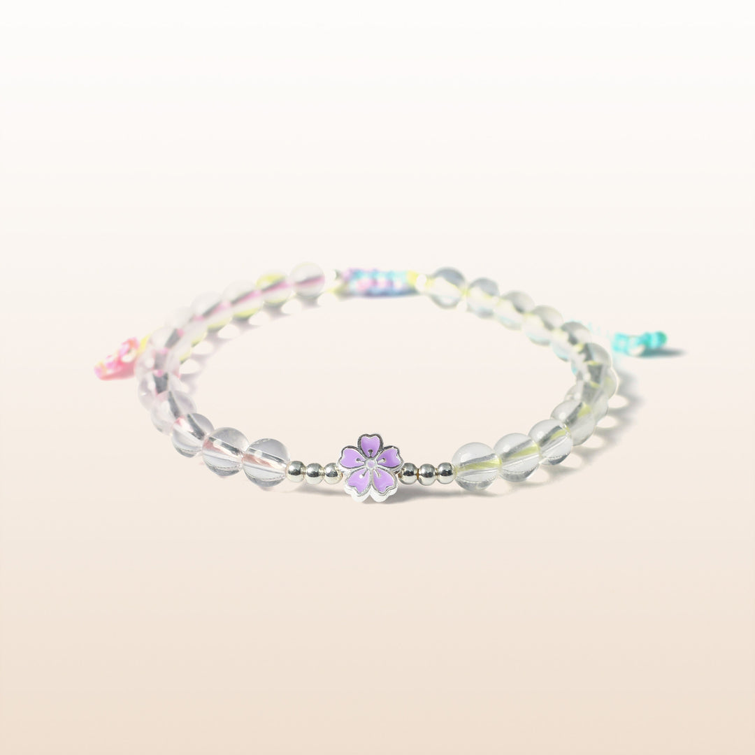 Blooming Moment - Flower Colorful Rope Quartz Kid's Bracelet