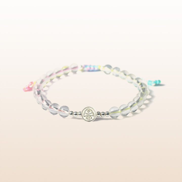 Boundless Freedom-Little Fish Color Rope White Crystal Children's Bracelet