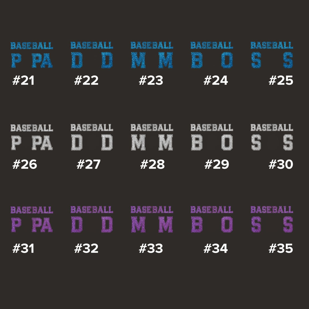 Custom Glitter Baseball Unisex T-shirt With Your Photo And Text, Sister, Brother, Dad, Mom or Papa