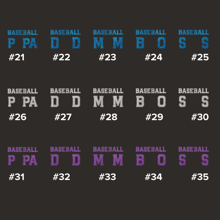 Custom Glitter Baseball Unisex T-shirt With Your Photo And Text, Sister, Brother, Dad, Mom or Papa