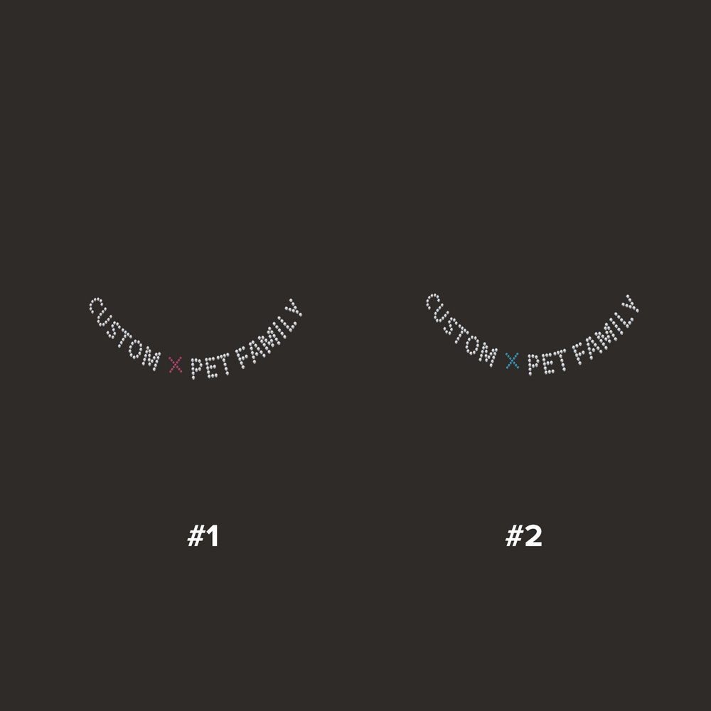 Second finished product view for Bling Pet Family Unisex T-Shirts with Pet Photo and Name