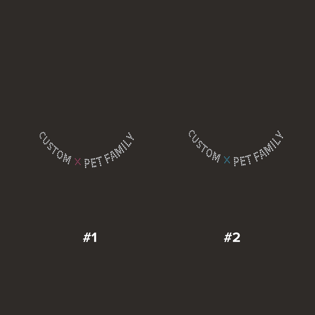 Custom Bling Pet Family Unisex T-Shirts with Pet Photo and Name